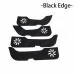 Protection Carpet Door Inside Guard Side edge cover Car Door Anti Kick Pad Sticker for Volkswagen VW CC 2009-2012 7P Black Edge