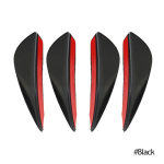 4/6 tk Universaalne sobivus auto Esipamperi Huul Difuusor Splitteri Finid Kere Spoiler Canardid Chin Auto Tuuning Canard S&uuml;sinikkiud 4PCS Black red