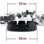 4 tk/partii plastikust rehviliistud universaalsed 56mm 60mm 63mm 65mm 68mm auto kaubiku ratta keskosa rummu kork Autotarvikud 56mm & Black
