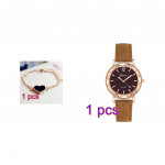 (Kell + k&auml;ev&otilde;ru) Naiste luksuslik k&auml;ekellakomplekt armastuse k&auml;ev&otilde;ruga