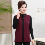 Kevadine s&uuml;gise vest jakk naiste korea lahtine 5XL suur mantel naiste keskealine ema varrukateta vest &uuml;ler&otilde;ivad XL
