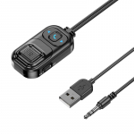 1 tk Bluetooth auto juhtmevaba heliadapter stereo saatja vastuv&otilde;tja lisaadapter k&auml;ed vabad autokomplekt mikrofon HMM must