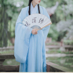 Hanfu meeste suurte varrukatega s&auml;rk Meeste r&uuml;&uuml;tli&uuml;likond L sinine