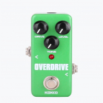 Miniefekti pedaali &uuml;lek&auml;igukast koos t&otilde;elise m&ouml;&ouml;daviiguga elektrikitarri rohelise jaoks