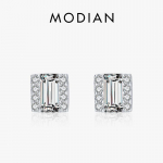 Modian 925 Sterling h&otilde;bek&otilde;rvar&otilde;ngad naistele Geomeetrilised vintage smaragdl&otilde;igatud k&otilde;rvaklambrid H&uuml;poallergeensed pulma-aastap&auml;eva ehted h&otilde;be