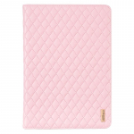 Luksuslik reljeefne rombikujuline rahakoti&uuml;mbris iPad 10.2 iPad 10.5 iPad 5 6 7 8 9 iPad Pro 11 iPad mini 1 2 3 4 5 6 alusehoidja PU-nahast klappkate iPad Mini 6 roosa