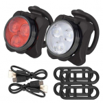 1 komplekti punane jalgratta tagatuli 4 režiimiga USB-laetav veekindel &uuml;lihele m&auml;gijalgratta esituli &ouml;ine s&otilde;itmine soojendav LED-lamp jalgratas 2pcs