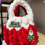 Naiste vabaajakott K&auml;sitsi kootud ostukott Mood Pehme &otilde;lakott Isetehtud k&auml;ekott Kodune heegeldatud kott J&otilde;ulud