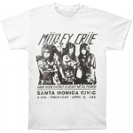 Motley Crue Santa Monica Civic Center Photo valge T-s&auml;rk Kn208 S