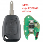 433Mhz 2 nupuga auto kaugjuhtimisv&otilde;ti PCF7946 kiibi ja VAC102 teraga, mis sobib Movano/KANGOO/Vivaro/Renault/Traffic/Nissani jaoks NE73 Blade
