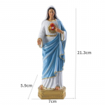 22 cm Maarja P&uuml;ha S&uuml;dame kujuke koos s&auml;rava sinise kleidiga Armu leedi dekoratiivne vaigust kujuke katoliiklikud kingitused 1PCS