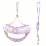 Koera veok&ouml;iega jalutamine Koera k&ouml;is kutsikas koeraketid kutsikas v&auml;ike koer Teddy bichon bo rinnarihma vesti stiil S roosa