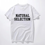 Naljakas Cool Evolution Natural Selection Columbine T-s&auml;rk meestele naistele kohandatud l&uuml;hikeste varrukatega 100 Cotto XS valge