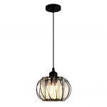 Lihtne ja kaasaegne ripptraadi stiilis klaasist laterna rippvalgusti sooja valgusega 12 W koridori veranda must