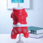 Talvine soojendusega koerajope Lemmikloomakoerte kost&uuml;&uuml;mide kutsika kerge nelja jalaga kapuutsiga mantel riided kaisukarule Big Combinaison suusale M-12