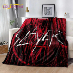 Slayer Heavy Metal B&auml;ndi Pehme Pl&uuml;&uuml;sist Tekk, Flanellist Tekk Visketekk Elutuppa Magamistuppa Voodi Diivan Piknikukate Soe Lastele 75x100cm (30x40inch) gray