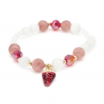 LUXY MOON Strawberry Crystal Pink Crystal Opal Lady Beads Looduslikust kivist k&auml;ev&otilde;ru Pure natural roosa