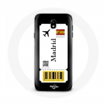 Coque pour samsung galaxy J5 2017 Billet d'avion Madrid Espagne