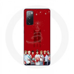 &Uuml;mbris Samsung Galaxy S20 FE BTS Bangtan Boysi punase taustaga j&otilde;ulukingiks 2023