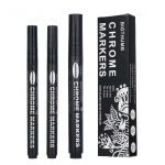 3Pack Mirror Paint Pliiatsid Kroomiline marker pliiats peegelpinna jaoks P&uuml;sivpeegeldav Vedelik Sobib kuld