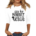 Women's Casual 3/4 Sleeve T-Shirts o- Neck Tops L must