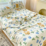 Kerge ja pehme jahutuslik suvine kuningavoodiga voodi, &uuml;heinimesevoodi, nahas&otilde;bralikud &otilde;hukesed &otilde;hukonditsioneeriga tekitekid 150x200cm-1pc quilt