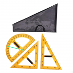 Matemaatika geomeetria joonlaua komplektid Multifunktsionaalsed joonlauad Nurga m&otilde;&otilde;tmise kirjatarbed koos hoiukotiga