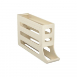 Automaatselt keritav munaresti hoidja hoiukarp munakorvi konteineri korraldaja, kokkurullitav k&uuml;lmkapp k&ouml;&ouml;gimuna dosaator beež