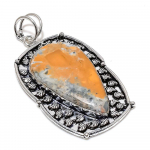 Natural Malinga Jasper Gemstone 925 Sterling Silver Gift Pendant 2.84 a4y57