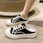 Suvised poolsussid L&otilde;uendjalatsid Naiste kingad Uued Lazy Slip-on biskviitlauajalatsid vabaajajalatsid 35 must