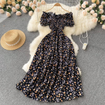 Lilleline hommikumantel, pikk kleit, volangidega Maxi p&auml;ikesekleit Bohemian Women Suvine vabaaja elegantne Olkaimeta Vestidos One Size