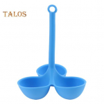 Aurutatud munahoidja 3 auguga munade keetmine kergesti puhastatav Suurep&auml;rane silikoonist po&scaron;eeritud munade keetja auruti k&ouml;&ouml;git&ouml;&ouml;riist sinine