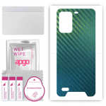 apgo kaitsev nahakleebis seljale, mis &uuml;hildub Ulefone Armor 7E-ga, &uuml;mbriskile, foolium, vin&uuml;&uuml;l &ndash; mustriga s&uuml;sinik-kameeleon CAKA1