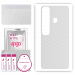 apgo Protective Skin Sticker for the back compatible with Tecno Spark 7 Pro, Wrap Film, Foil, Vinyl - Pattern Transparent Carbon