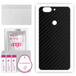 apgo Protective Skin Sticker for the back compatible with OnePlus 5T, Wrap Film, Foil, Vinyl - Pattern Carbon Black
