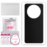 apgo Protective Skin Sticker for the back compatible with Sharp Aquos R8 Pro, Wrap Film, Foil, Vinyl - Pattern Carbon Black