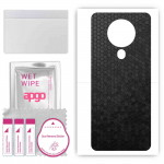 apgo Protective Skin Sticker for the back compatible with Tecno Spark 6, Wrap Film, Foil, Vinyl - Pattern Black Honeycomb