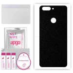 apgo Protective Skin Sticker for the back compatible with Lenovo K5 play, Wrap Film, Foil, Vinyl - Pattern Matte Black