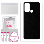 apgo Protective Skin Sticker for the back compatible with ZTE Optus X Tap 2, Wrap Film, Foil, Vinyl - Pattern Matte Black