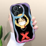 Armas koomiksimustriga kreemjas tekstuuriga korpus, lainelise servaga pehme silikoonkaanega telefoni&uuml;mbris Vivo jaoks Vivo S1 valge