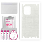 apgo Protective Skin Sticker for the back+sides compatible with Vivo V23 5G, Full Wrap Film, Foil, Vinyl - Pattern White Fabric