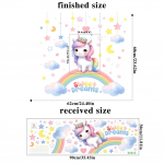 Inglise koomiksi inspireerivad tsitaadid Vikerkaare &uuml;kssarvik liblikas seinakleebis Soe laste magamistuba Lastetuba Dekoratiivne Sweet Dreams Vin&uuml;&uuml;list seinamaalingud 30x90cm