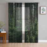 Tapeet Metsapuu S&uuml;gis T&uuml;ll Akknakatted Magamistoa jaoks Luksuslik Kodu Disain Kardinad Elutoas &Scaron;ifoonpaneelid 135W x 114H(cm)