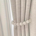 Pearl kardina magnetlukk, kerge luksuslik kardinarihm, magnetlukk, k&otilde;rgekvaliteediline magnetiitrihm, mulgustusrihma tarvikud puuduvad 25CM valge