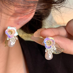 Prantsuse v&auml;rske stiiliga retro stiilis lilledega k&otilde;rvar&otilde;ngad naistele 1 pair