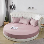 High Grade Pure Cotton Round Bedspread 200cm Round Bed Sheet 100% Cotton Solid Color Bed Skirt No Pillowcase 1pc Sheet 220cm