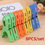 8Ps/komplekt riidepuu klambrid, suured plastikust tuulekindlad rannar&auml;tikud, vedruklamber 8pcs