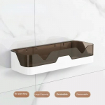 Vannitoa riiul Korraldaja Du&scaron;&scaron;i panipaik must nurgariiulid Seinale kinnitatav alumiiniumist WC &scaron;ampoonihoidik ilma puurita