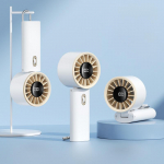 Suvine Kaasaskantav K&auml;eshoitav Turboventilaator 100 Tuulekiirust Reguleeritav Mini Isiklik Ventilaator Akutoitel Elektriline Ripsmete Ventilaator valge
