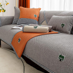 Puuvillane linane nelja hooaja universaalne diivanikate &uuml;hev&auml;rviline dekoratiivne diivanipadi elutuba kodu libisemiskindel diivanipadi ruuduline palistus 30x50cm pillowcase hall